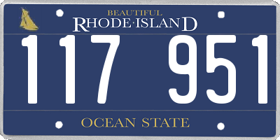 RI license plate 117951