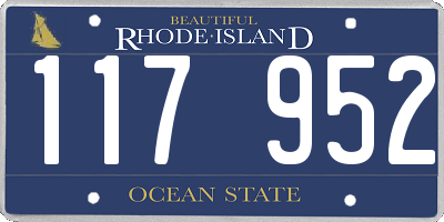 RI license plate 117952