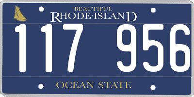 RI license plate 117956