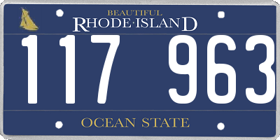 RI license plate 117963