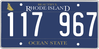 RI license plate 117967
