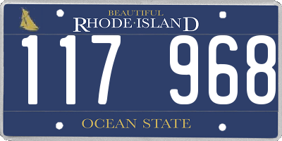 RI license plate 117968