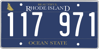 RI license plate 117971