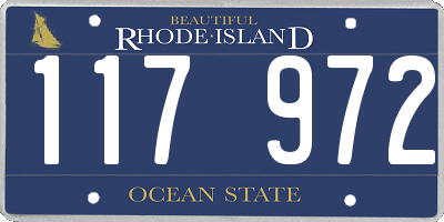 RI license plate 117972