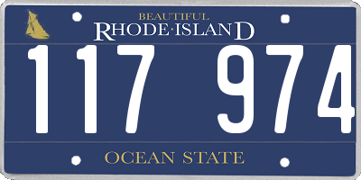 RI license plate 117974