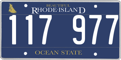 RI license plate 117977