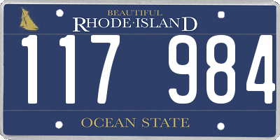 RI license plate 117984