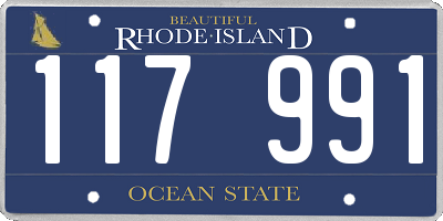 RI license plate 117991