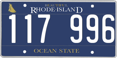 RI license plate 117996