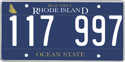 RI license plate 117997