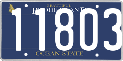 RI license plate 11803
