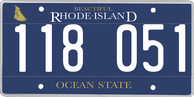 RI license plate 118051