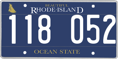 RI license plate 118052