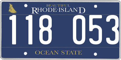 RI license plate 118053