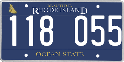 RI license plate 118055