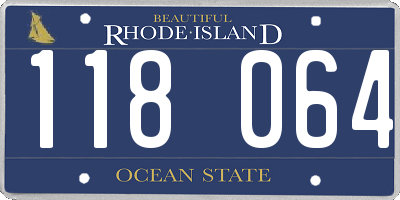RI license plate 118064