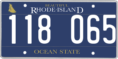 RI license plate 118065