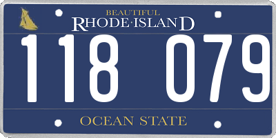RI license plate 118079