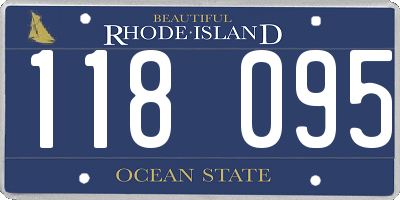 RI license plate 118095