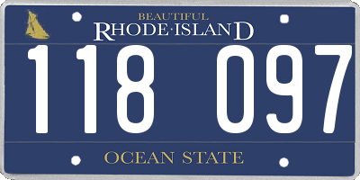 RI license plate 118097