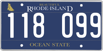 RI license plate 118099