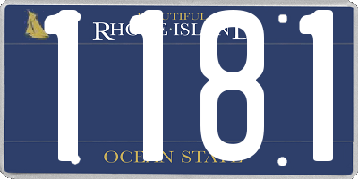 RI license plate 1181