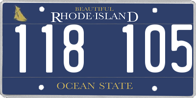 RI license plate 118105