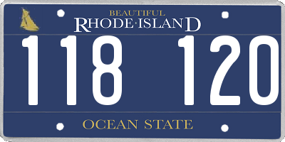 RI license plate 118120