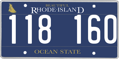 RI license plate 118160