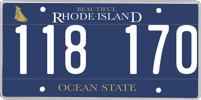 RI license plate 118170