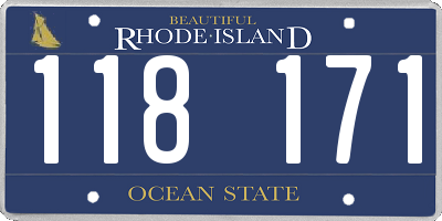 RI license plate 118171