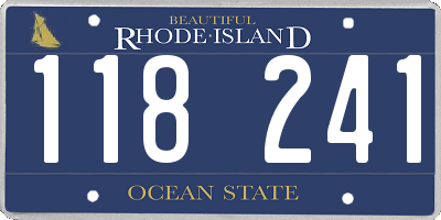 RI license plate 118241