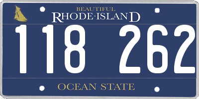 RI license plate 118262