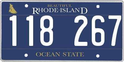 RI license plate 118267