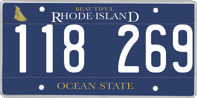 RI license plate 118269