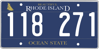 RI license plate 118271