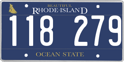 RI license plate 118279