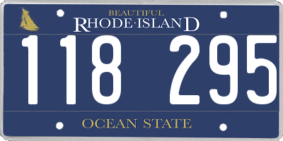 RI license plate 118295