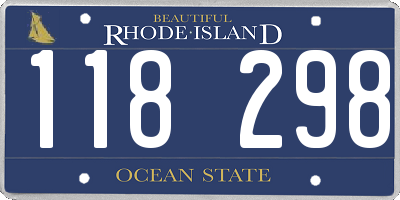 RI license plate 118298