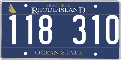 RI license plate 118310