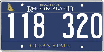 RI license plate 118320