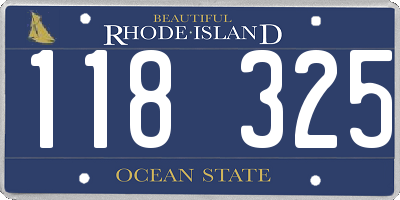 RI license plate 118325