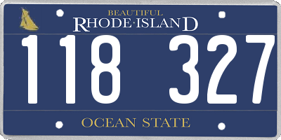 RI license plate 118327