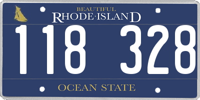 RI license plate 118328