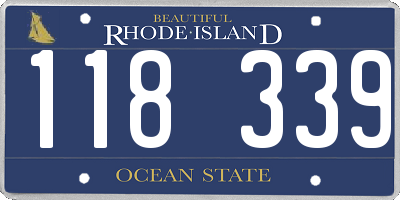 RI license plate 118339