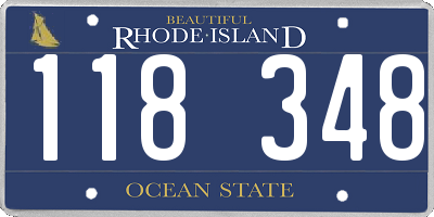 RI license plate 118348