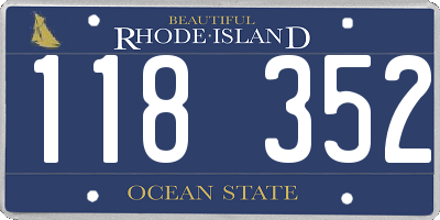 RI license plate 118352