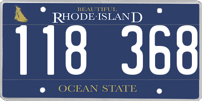 RI license plate 118368
