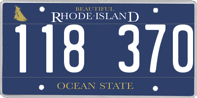 RI license plate 118370