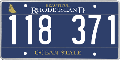RI license plate 118371